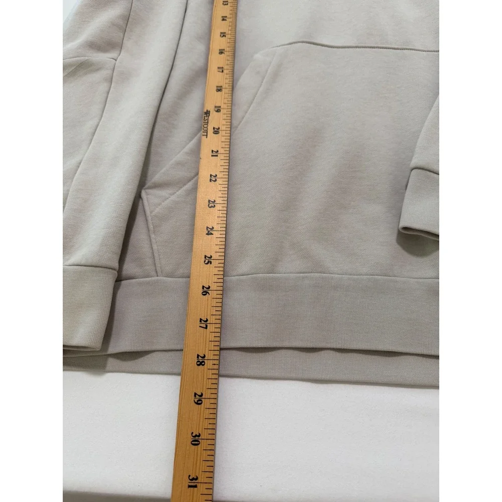 Adidas Mens Tan Fleece Pullover Hoodie Speckled Logo Sweatshirt Large RN88387